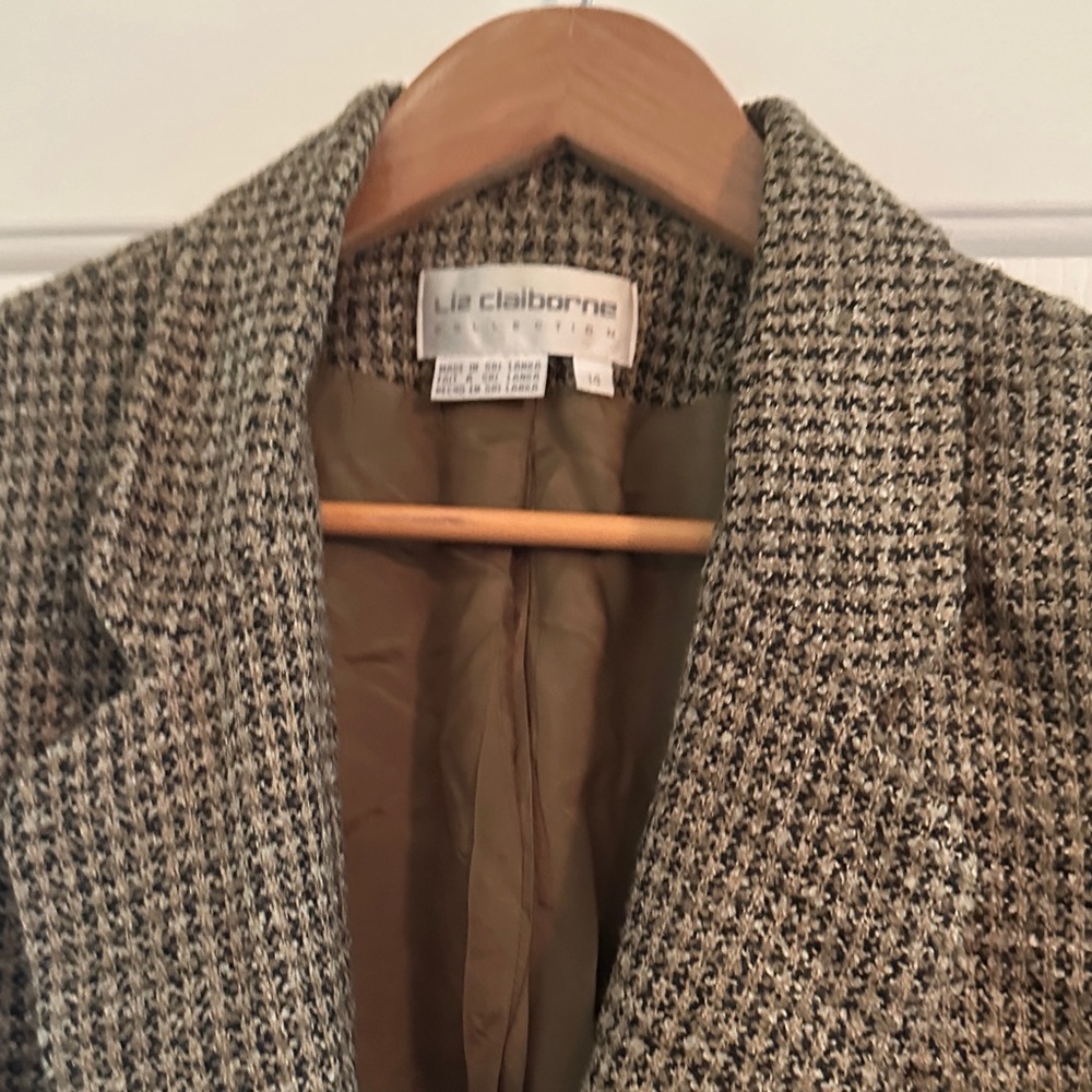 Liz Claiborne Black and White Tweed Jacket